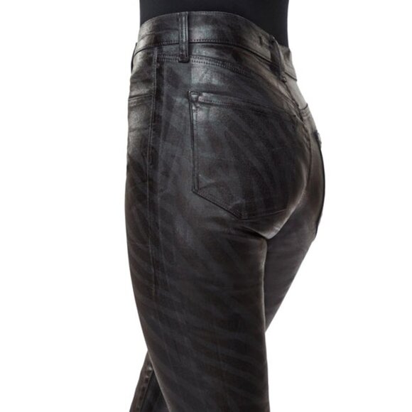 NWT J Brand black coated zebra high rise skinny jeans, 25 - Picture 8 of 12